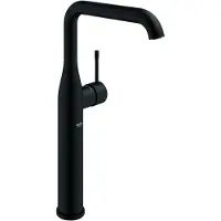 GROHE Essence New 1-gats wastafelkraan xl-size m. gladde body voorsprong 17.9cm phantom black 24170kf1