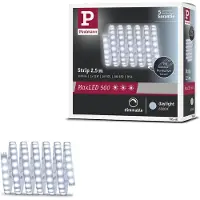 Paulmann MaxLED 500 Strip IP44 2,5m daglicht, alu / grijs / zink, Badkamer, Kunststof