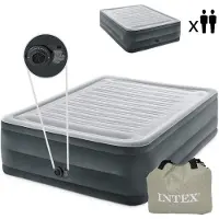 Intex comfort-plush high rise Luchtbed met ingebouwde pomp - 203x152x56 cm