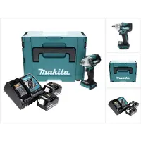 Makita DTW 300 RFJ accu-slagmoersleutel 18 V 330 Nm 1/2" borstelloos + 2x accu 3,0 Ah + oplader + Makpac