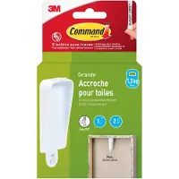 3M Command-ophanging met canvas (l x b x h) 85 x 37 x 18 mm Wit Inhoud: 1 stuk(s)