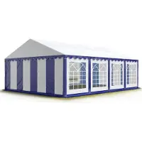 TOOLPORT Partytent 5x8 m, PVC 700, blauw wit