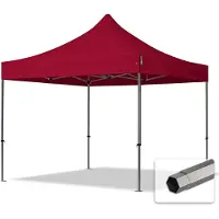 TOOLPORT 3x3 m Easy up partytent, PREMIUM staal 40mm, rood