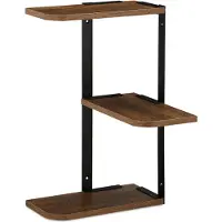 Relaxdays wandrek hoek - 3 planken - 42,5x26,5x26,5 cm - industrieel - metaal