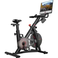 Yesoul G1M Plus Spinningfiets Hometrainer met 21,5-inch FHD-scherm, magnetische weerstand, schermspiegeling, Bluetooth, Kinomap & App