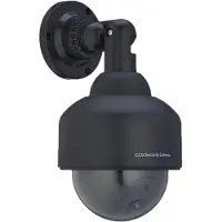 Relaxdays 3 x Nepcamera, glanzend, geschikt voor binnen- en buitengebruik, ter afschrikking van inbrekers, valse bewakingscamera, zwart