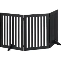 Relaxdays Veiligheidshekje - 70 cm hoog - kinderhek - hondenhek - diverse breedtes - zwart - 3 panelen