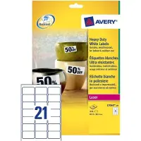 Avery L7060-20 weerbestendige etiketten A4 63,5 x 38,1 mm wit (420 etiketten)