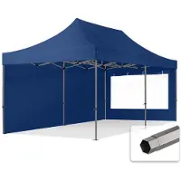 TOOLPORT 3x6 m Easy up partytent, PREMIUM staal 40mm met zijwanden (panorama), blauw