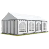 Sonstiges Partytent 4x8 m, PVC 750, met Grondframe, grijs wit