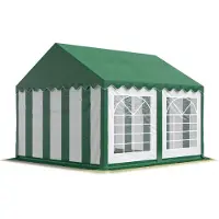 TOOLPORT Partytent 4x4 m, PVC 700, groen wit