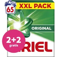 Ariel 2+2 Gratis: Waspoeder Original 65 Wasbeurten 3,25 Kg