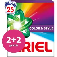 Ariel 2+2 Gratis: Waspoeder Color 25 Wasbeurten 1,25 Kg