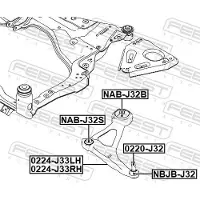 FEBEST Draagarm, wielophanging 0224-J33RH
