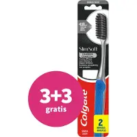 Colgate 3+2 gratis: Tandenborstel SlimSoft Charcoal