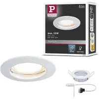 Paulmann Premium Line Inbouwlamp voor badkamer LED GU10 50 W IP44 Wit (glanzend)
