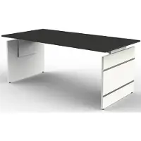Kerkmann Büromöbelfabrik Form 4 Bureau Rechthoekig Antraciet Wang 1.800 (B) x 800 (D) x 760 (H) mm