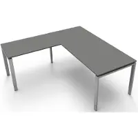 Kerkmann Büromöbelfabrik Form 4 Bureau Rechthoekig Grafiet Wang 2.000 (B) x 1.000 (D) x 760 (H) mm
