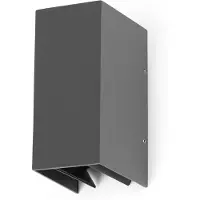 Faro Blind - wandverlichting - 7,4 x 10,5 x 16,5 cm - 6W LED incl. - IP65 - donkergrijs