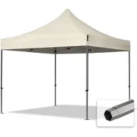 TOOLPORT 3x3 m Easy up partytent, PREMIUM staal 40mm, crème