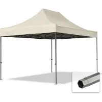 TOOLPORT 3x4,5 m Easy up partytent, PREMIUM staal 40mm, crème