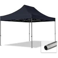 TOOLPORT 3x4,5 m Easy up partytent, PREMIUM staal 40mm, zwart