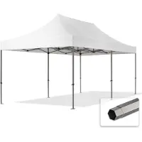 TOOLPORT 3x6 m Easy up partytent PVC, PREMIUM staal 40mm, wit