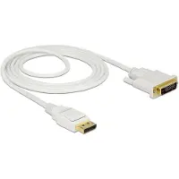 DeLOCK Premium DisplayPort naar DVI kabel - DP 1.2a (4K 30Hz) / wit - 2 meter