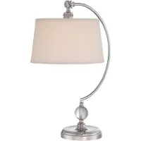 QUOIZEL LED Tafellamp Jenkins | 1X E27 Max 60W | Polished Nickel
