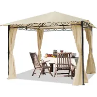 TOOLPORT Tuinpaviljoen Paradise Classic crème, 3x3m