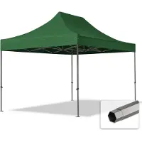 TOOLPORT 3x4,5 m Easy up partytent, PREMIUM staal 40mm, donkergroen