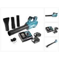 Makita Bladzuiger + bladblazer, DUB 184 RG Accu blazer 18 V Brushless + 2x accu 6.0 Ah + lader (Oplaadbare batterij, Bladblazer)