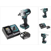Makita Boormachine + slagboor, DTW 300 RF1 Accu-slagmoersleutel 18 V 330 Nm 1/2" Borstelloos + 1x accu 3.0 Ah + lader (Oplaadbare batterij)