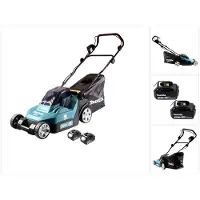 Makita DLM 382 F2 accu grasmaaier 36 V ( 2x 18 V ) 38 cm 40 l + 2x accu 3.0 Ah - zonder lader