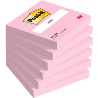 Post-It Memoblok 654 76x76mm roze 6 stuks
