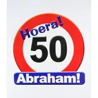 Paper Dreams Kroonschild verkeersbord 50 jaar Abraham