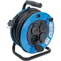 Bgs Kabelhaspel | 25 M | 3 X 1,5 Mm² | 4 Stopcontacten Met Afsluitkap | IP 44 | 3500 W
