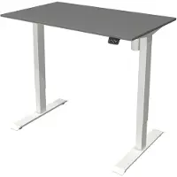Kerkmann Büromöbelfabrik Move 1 Zit-sta-bureau Rechthoekig Grafiet T-Voet 1.000 (B) x 600 (D) x 1.230 (H) mm Melamine, staal