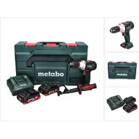 Metabo Boormachine + slagboor, BS 18 LTX BL I snoerloze boormachine 18 V 130 Nm + 2x oplaadbare batterij 4.0 Ah + lader + metaBOX (Oplaadbare batterij)
