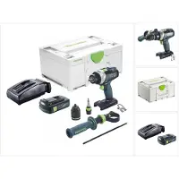 Festool TPC 18/4 I-Basic accu klopboormachine 18 V 75 Nm borstelloos + 1x accu 3.0 Ah + lader + systainer