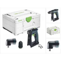 Festool CXS 18-Basic accuschroefboormachine 18 V 40 Nm borstelloos + hoekaanzetstuk + systainer - zonder accu, zonder oplader