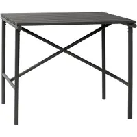 Hubsch Buitentafel metaal - zwart 90x90xh76cm
