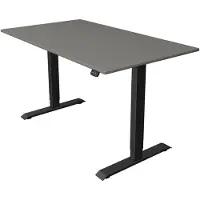 Kerkmann Büromöbelfabrik Move 1 Zit-sta-bureau Rechthoekig Grafiet T-Voet 1.400 (B) x 800 (D) x 1.230 (H) mm