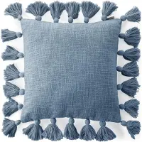 Eurofirany Sierkussen 45x45cm Marineblauw met Franje