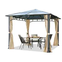 TOOLPORT Tuinpaviljoen Hardtop Sunset Deluxe crème, 3x3m