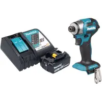 Makita DTD 173 RG1 accu-slagmoersleutel 18 V 180 Nm 1/4" borstelloos + 1x oplaadbare accu 6,0 Ah + lader