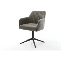 DELIFE Draaistoel Greg-Flex bouclé zacht mud kruispoot zwart 360° draaibaar rocker-functie pocketveer kern