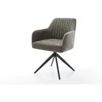 DELIFE Draaistoel Greg-Flex bouclé zacht mud kruisframe breed zwart 360° draaibaar rocker-functie pocketveer kern