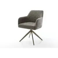 DELIFE Draaistoel Greg-Flex bouclé zacht mud kruisframe breed afwerking met titanium 360° draaibaar rocker-functie pocketveer kern