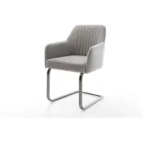 DELIFE Sledemodel Greg-Flex zachte stof met structuur grijs sledemodel vlak grafiet pocketveer kern